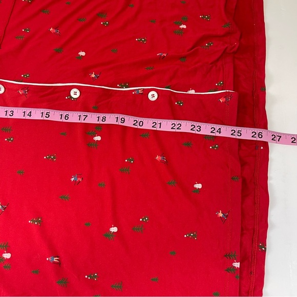 Eberjey Sleep Shirt Womens XL Red Button Front Loungewear Gisele Ski NWT NEW - Picture 10 of 10
